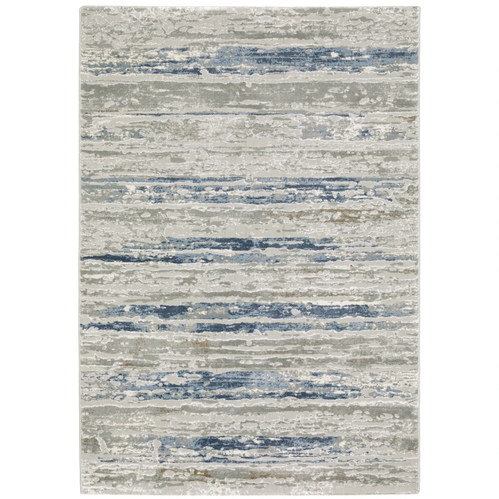 Easton 012E3 Grey/ Blue Indoor Area Rug - 7'10