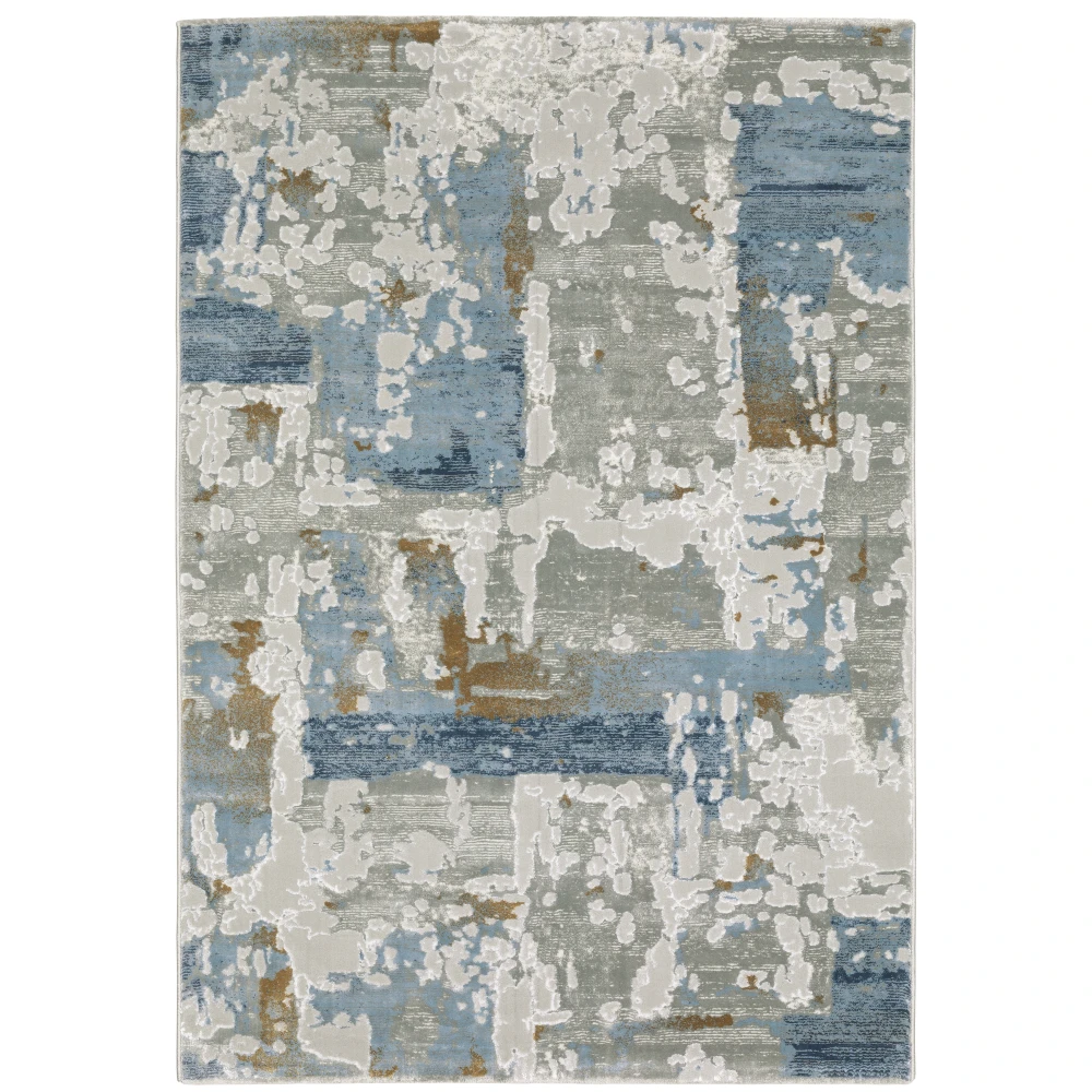 Easton 4518X Grey/ Blue Indoor Area Rug - 3'3