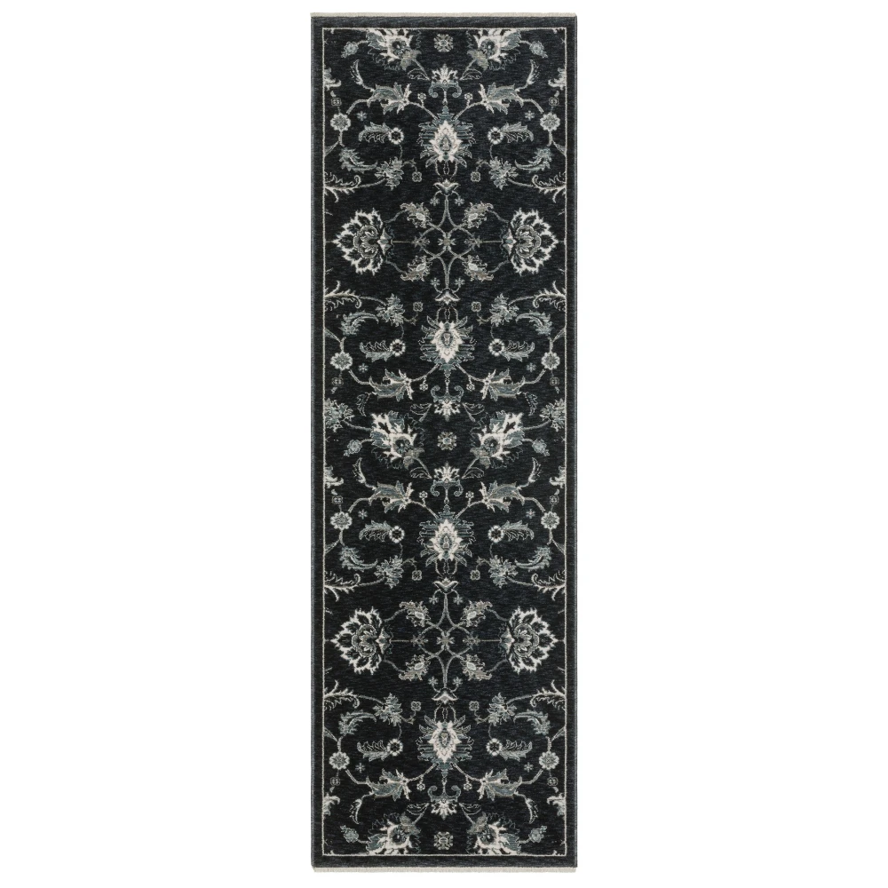Echo ECH05 Blue/ Ivory Indoor Area Rug - 2'3