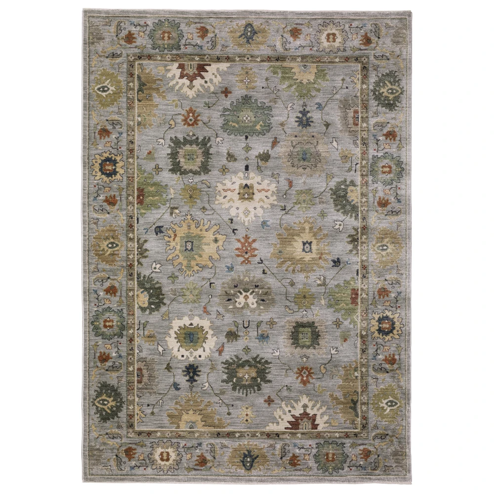 Eliana ELI03 Blue/ Multi Indoor Area Rug - 6'7