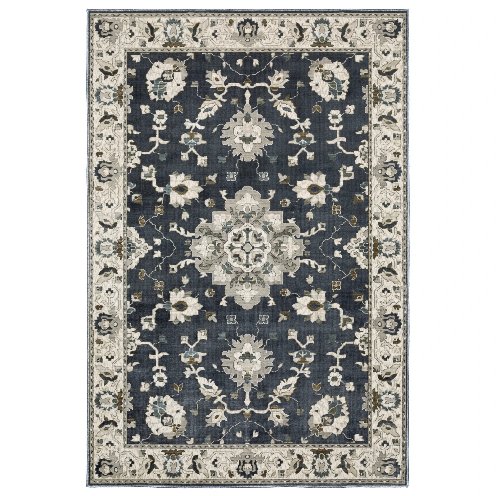 Ellington ELL08 Blue/ Multi Indoor Area Rug - 9'10