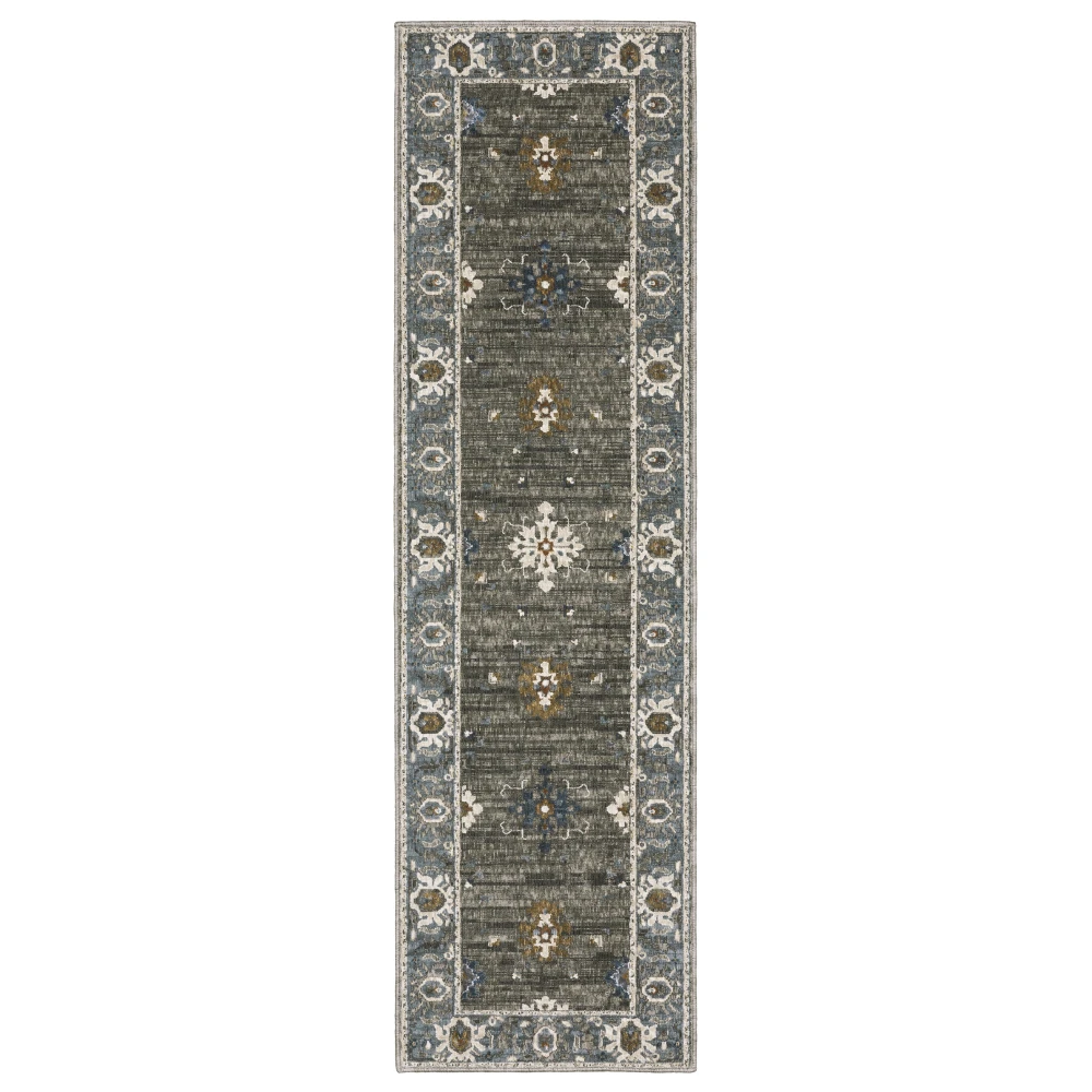 Ellington ELL09 Blue/ Multi Indoor Area Rug - 2'3