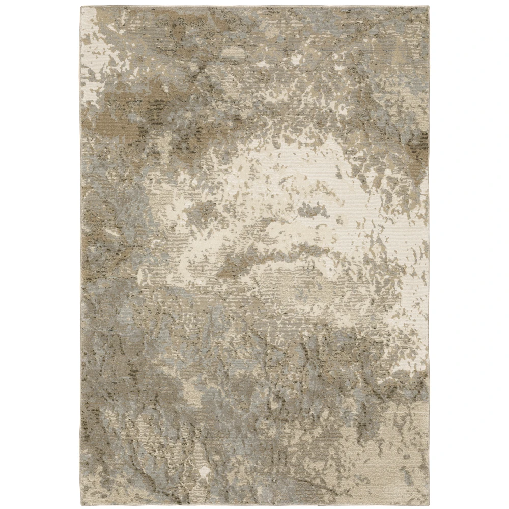 Evolution 0960A Beige/ Grey Indoor Area Rug - 10' x 13'2