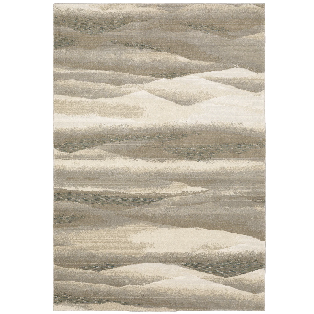 Evolution 0982C Beige/ Ivory Indoor Area Rug - 6'7