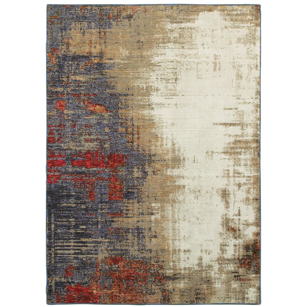 Evolution 8001A Ivory/ Multi Indoor Area Rug - 8'6