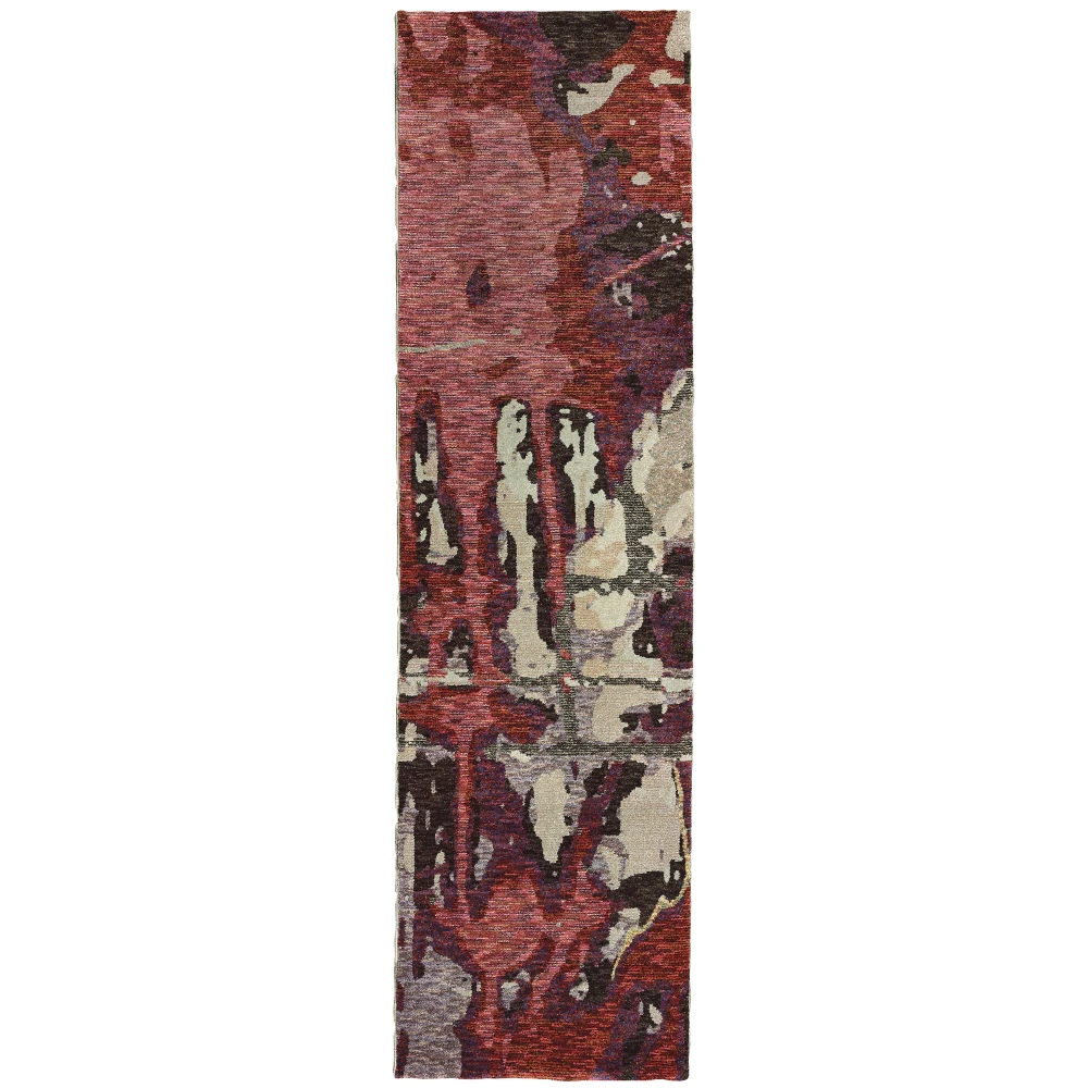 Evolution 8028B Red/ Beige Indoor Area Rug - 2'3