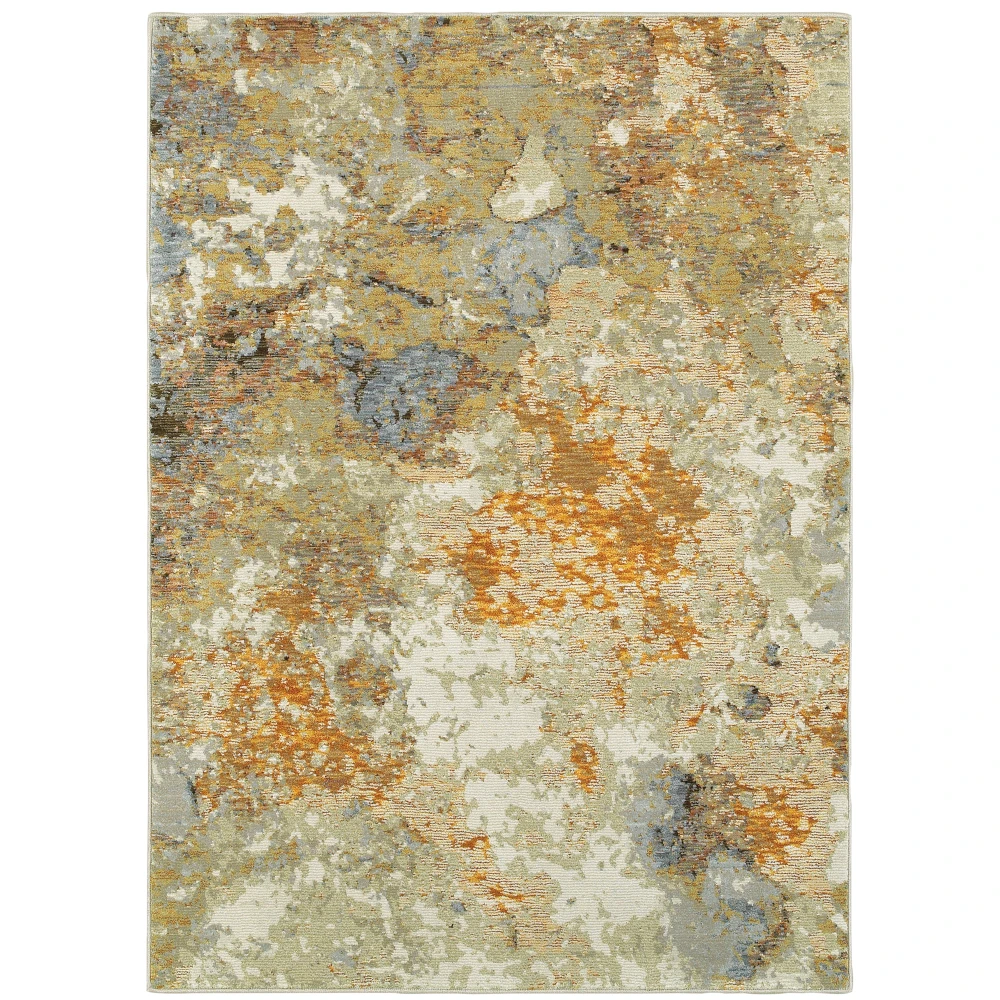 Evolution 8031B Gold/ Beige Indoor Area Rug - 1'10