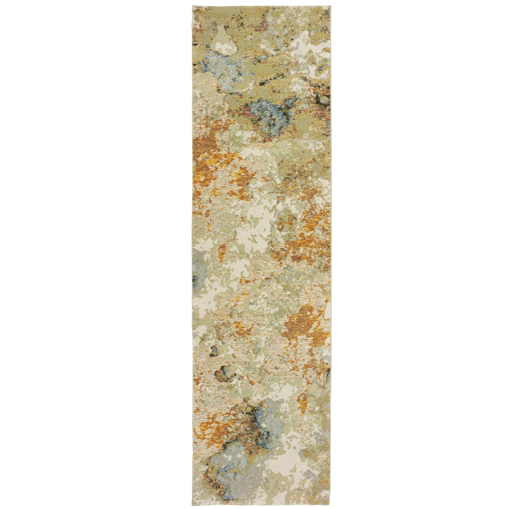 Evolution 8031B Gold/ Beige Indoor Area Rug - 2'3