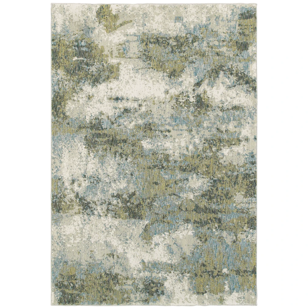 Evolution 8039E Blue/ Green Indoor Area Rug - 5'3