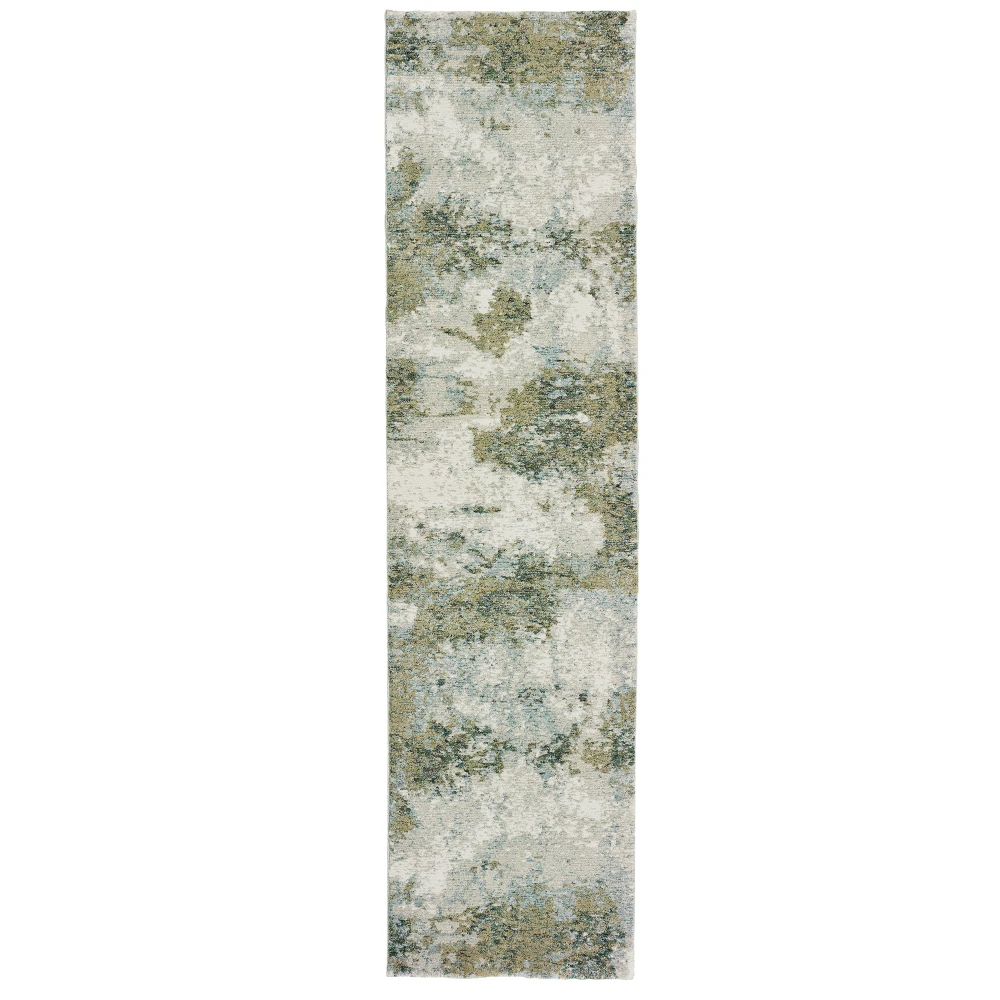 Evolution 8039E Blue/ Green Indoor Area Rug - 2'3