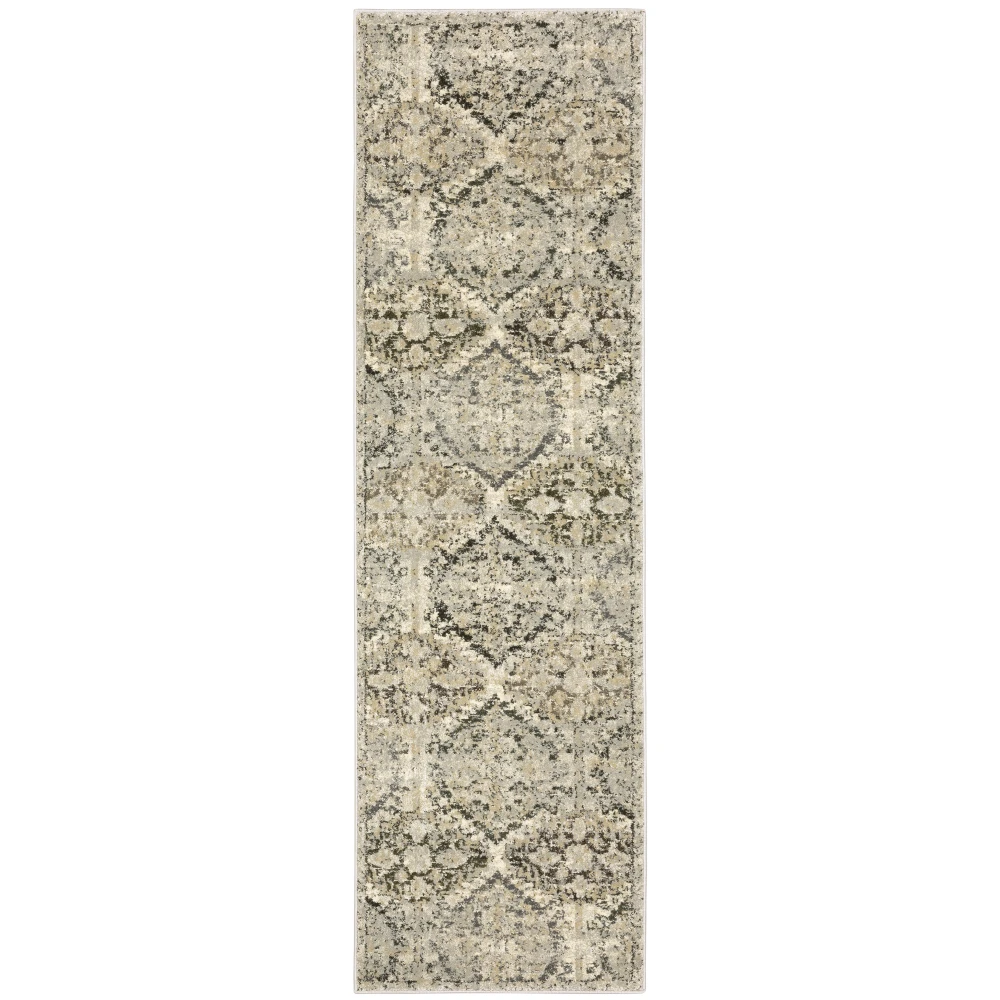 Florence 270H6 Ivory/ Grey Indoor Area Rug - 2'3