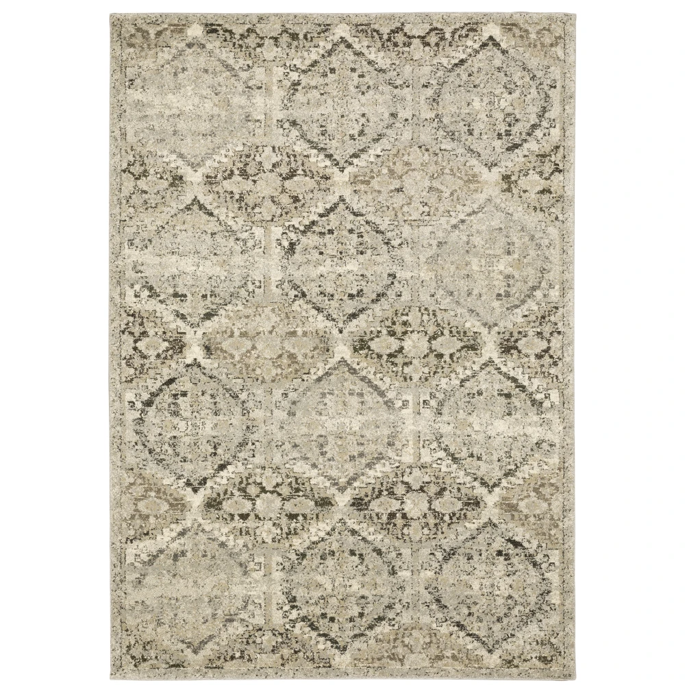 Florence 270H6 Ivory/ Grey Indoor Area Rug - 5'3