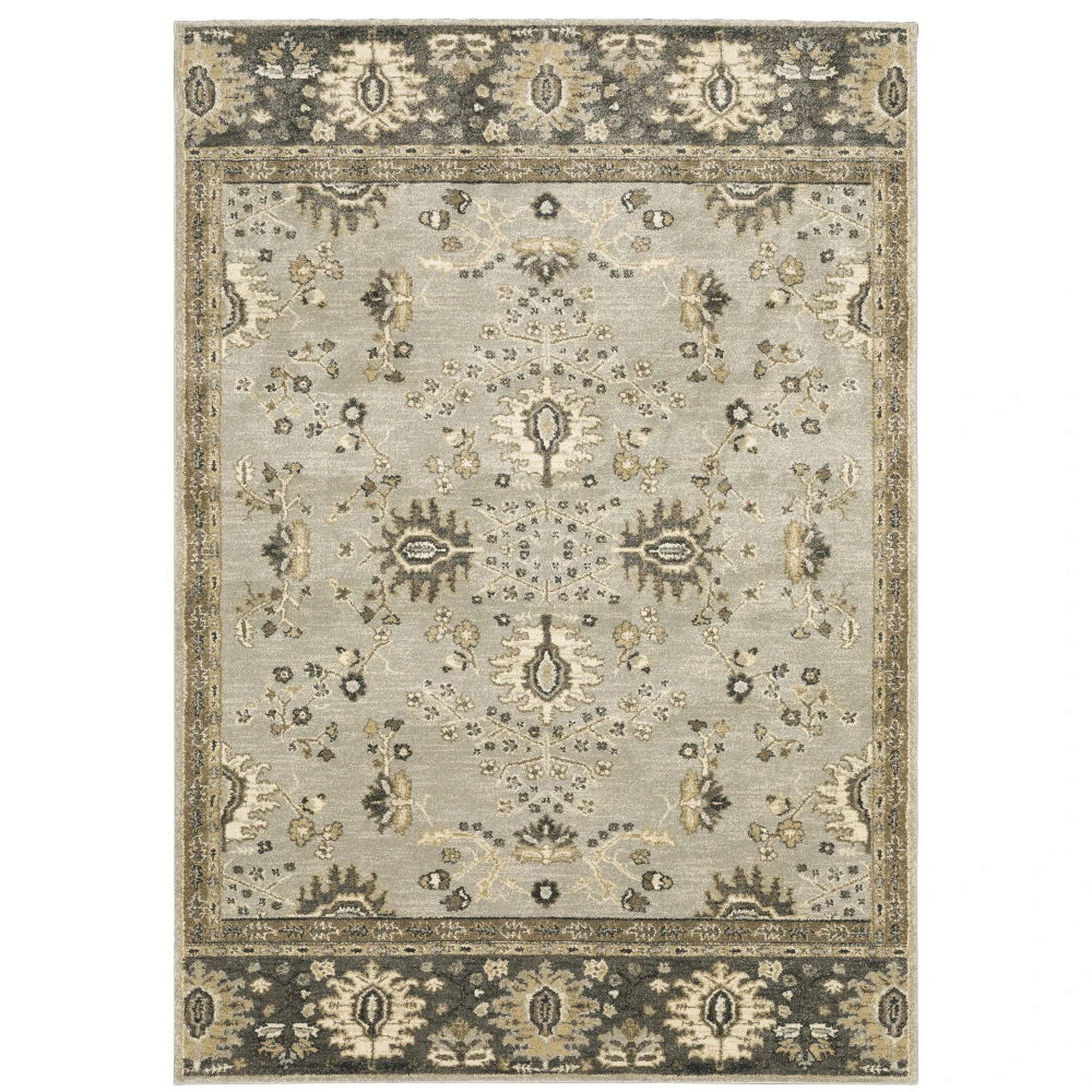 Florence 4928C Stone/ Brown Indoor Area Rug - 5'3