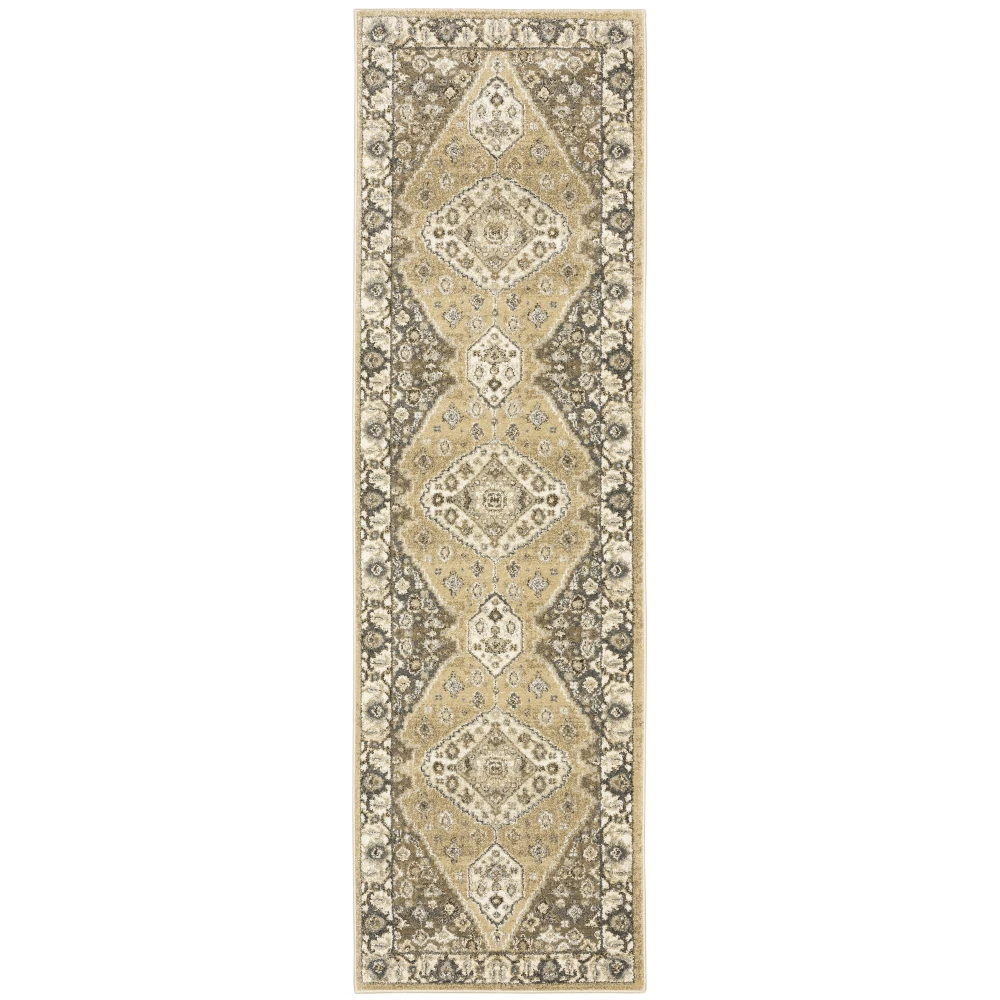 Florence 661I6 Beige/ Grey Indoor Area Rug - 2'3