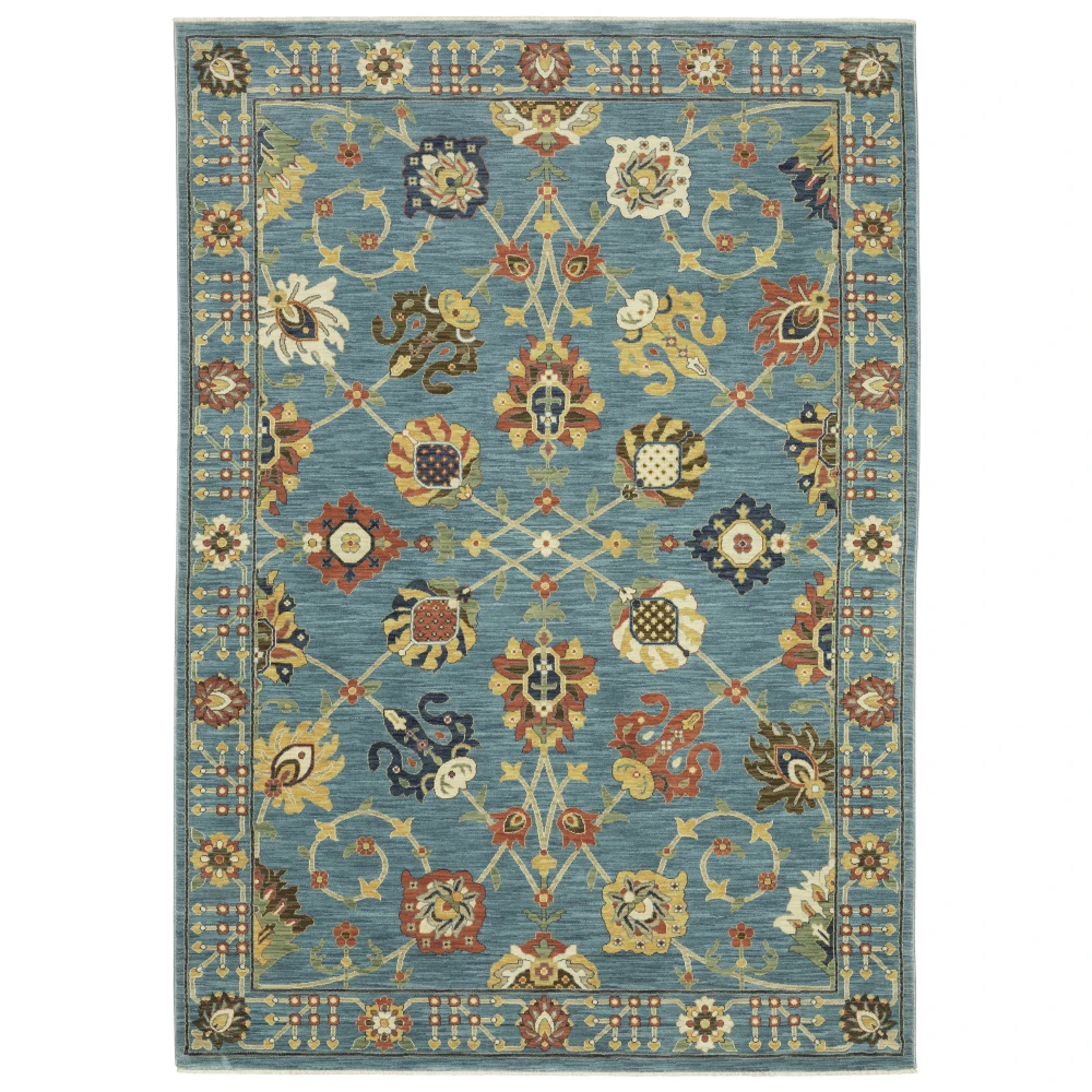Francesca FR01E Blue/ Multi Indoor Area Rug - 2' x 3'