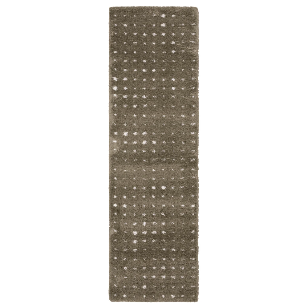 Galileo GAL03 Mink Brown/ Ivory Indoor Area Rug - 2'3