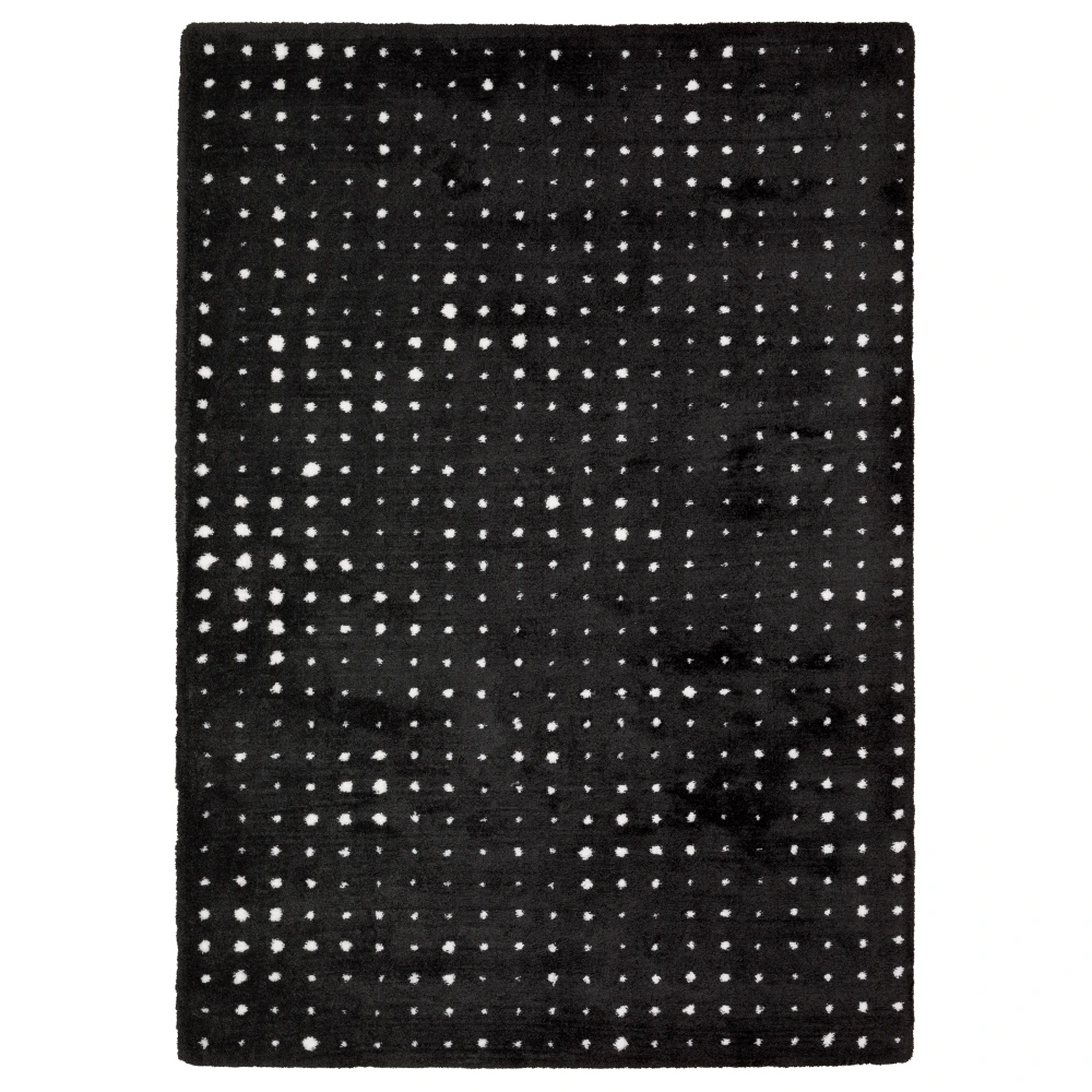 Galileo GAL04 Black/ Ivory Indoor Area Rug - 2' x 3'
