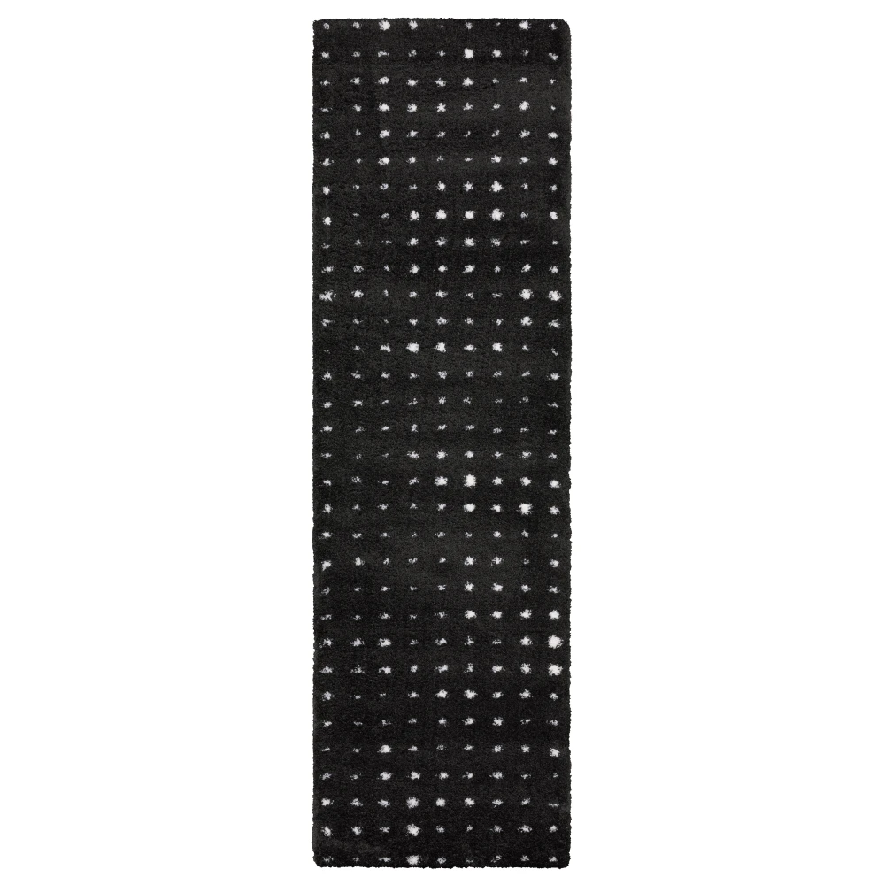 Galileo GAL04 Black/ Ivory Indoor Area Rug - 2'3