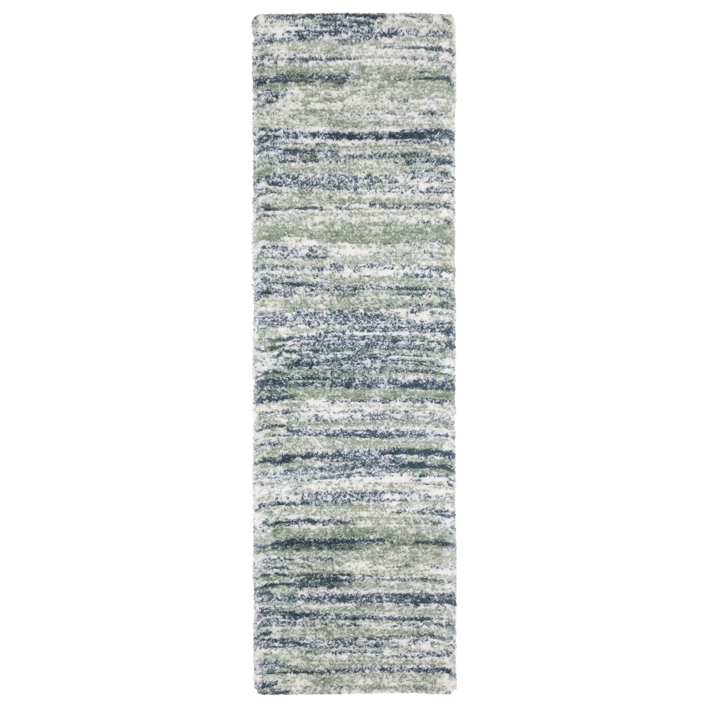 Galileo GAL06 Blue/ Green Indoor Area Rug - 2'3