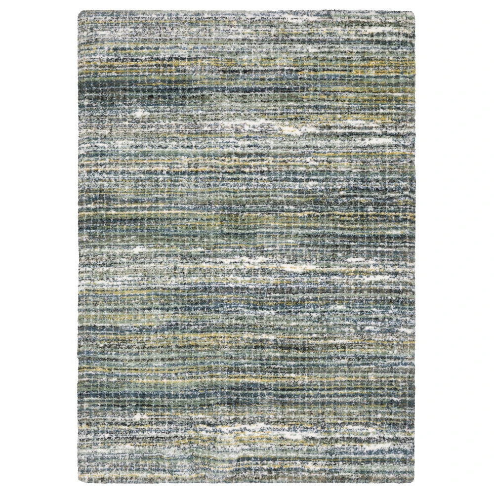 Galileo GAL07 Green/ Blue Indoor Area Rug - 9'10