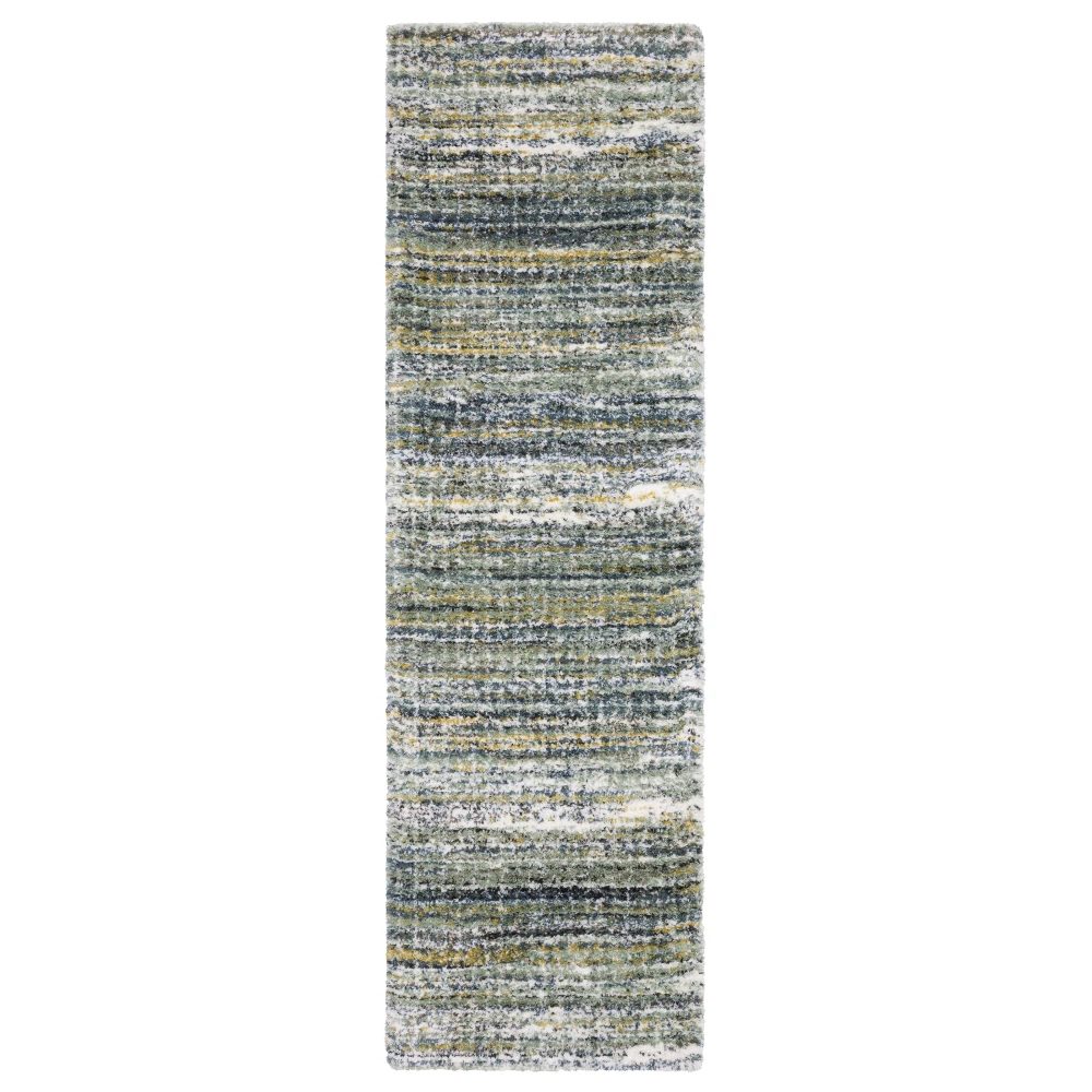 Galileo GAL07 Green/ Blue Indoor Area Rug - 2'3