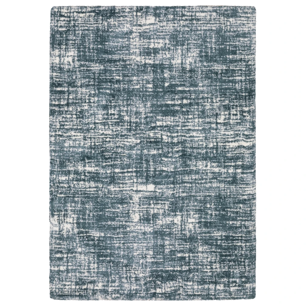 Galileo GAL08 Dark Teal/ Ivory Indoor Area Rug - 9'10