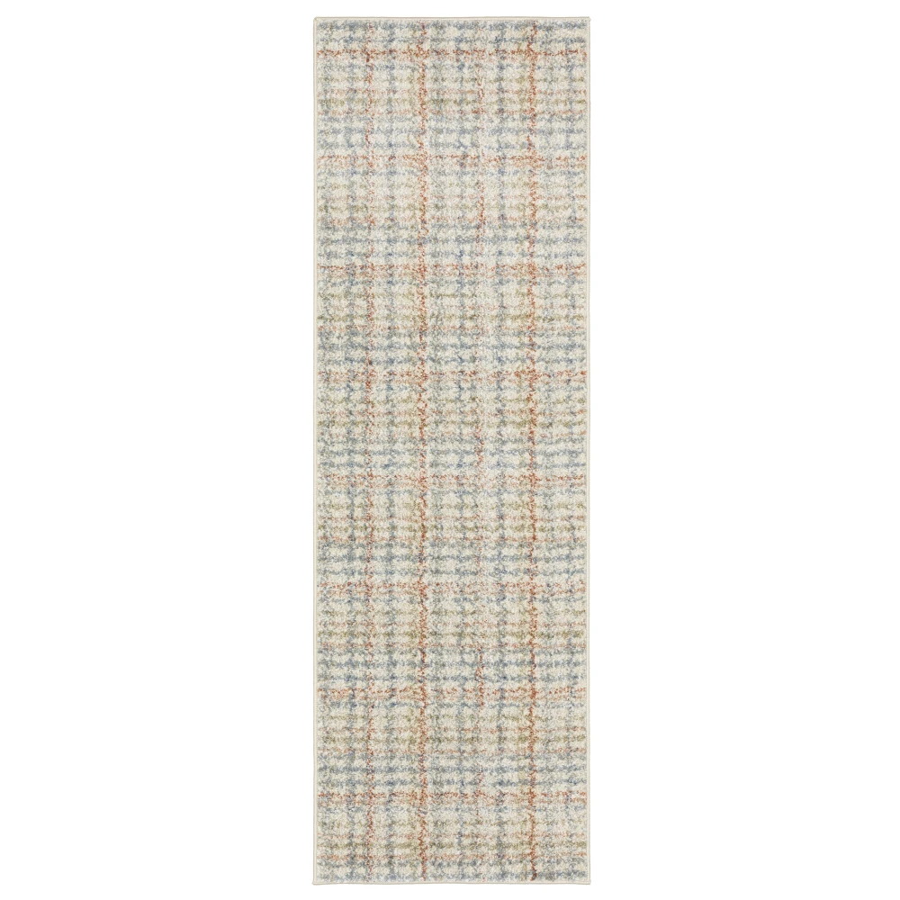 Gemma GEM05 Blue/Rust Indoor Area Rug - 2'3
