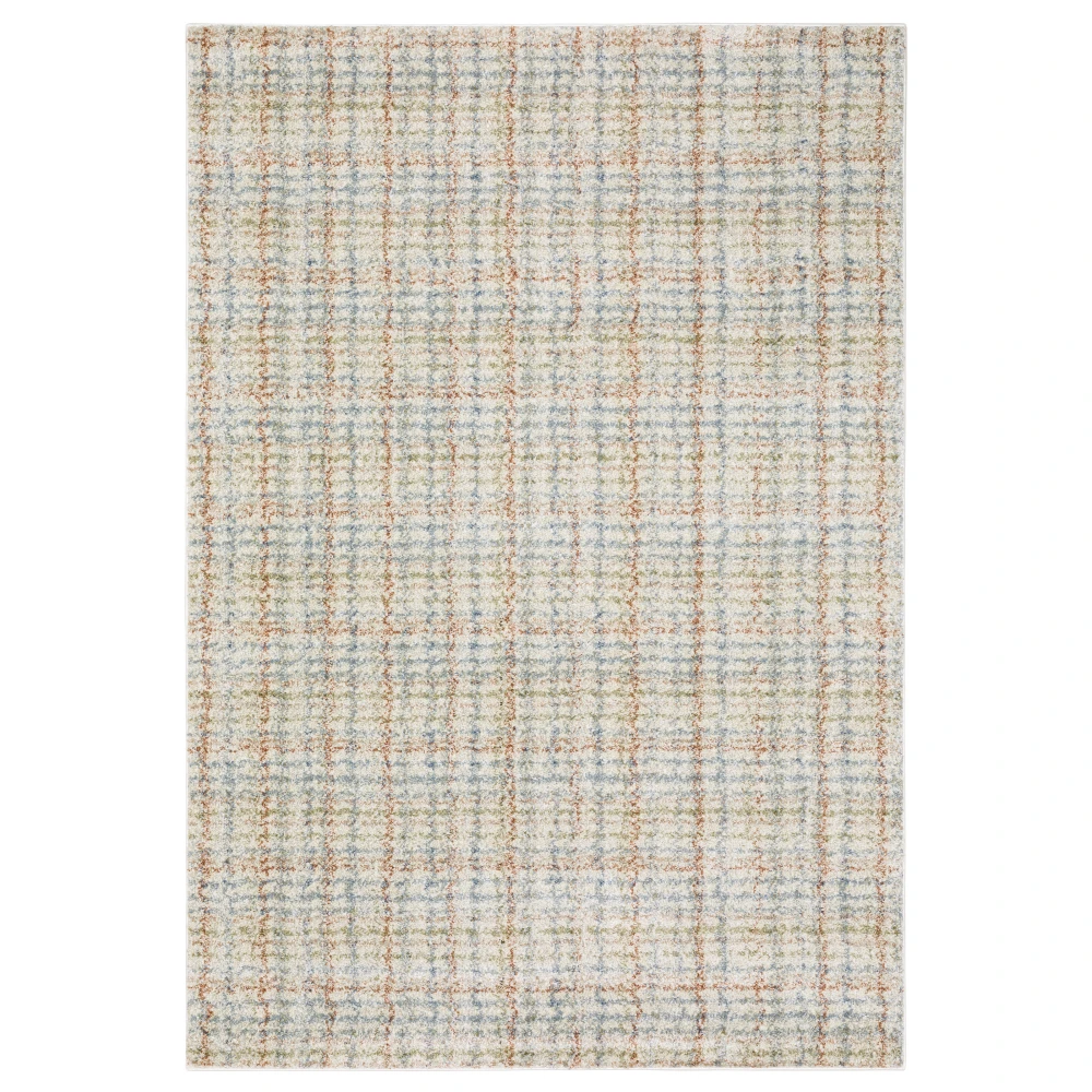 Gemma GEM05 Blue/Rust Indoor Area Rug - 5'3