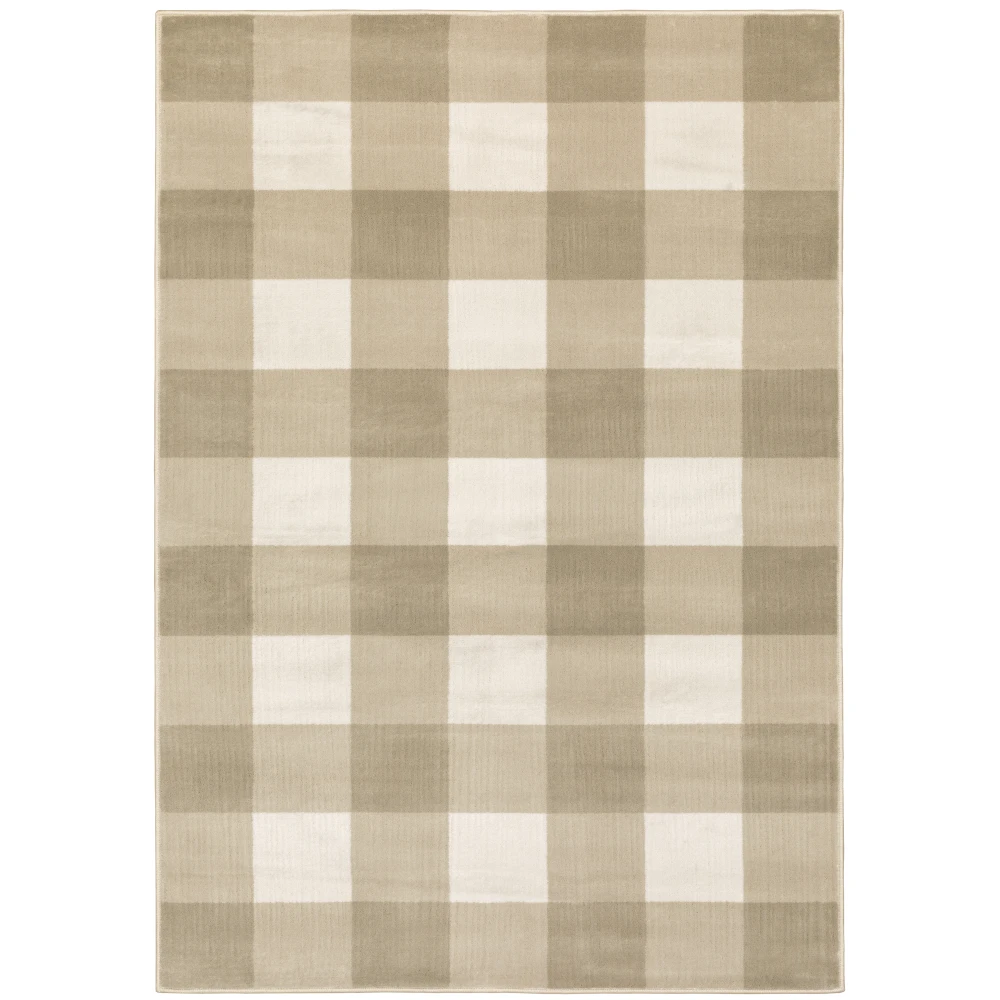 Georgia 678A0 Beige/ Ivory Indoor Area Rug - 5'3