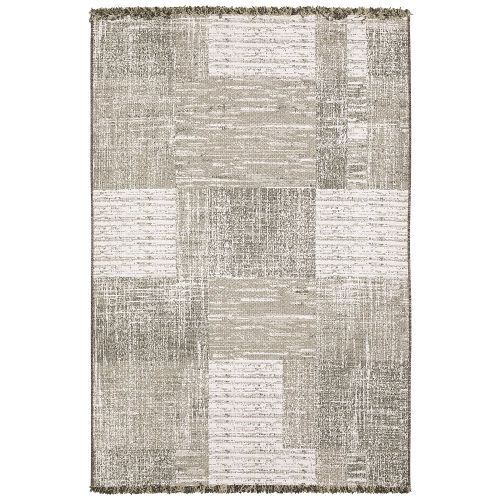 Gillian 081V4 Beige/ Black Indoor/Outdoor Area Rug - 6'7