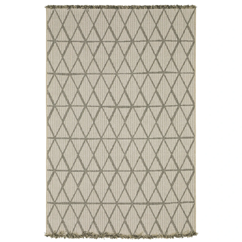 Gillian 1331V Beige/ Black Indoor/Outdoor Area Rug - 7'10