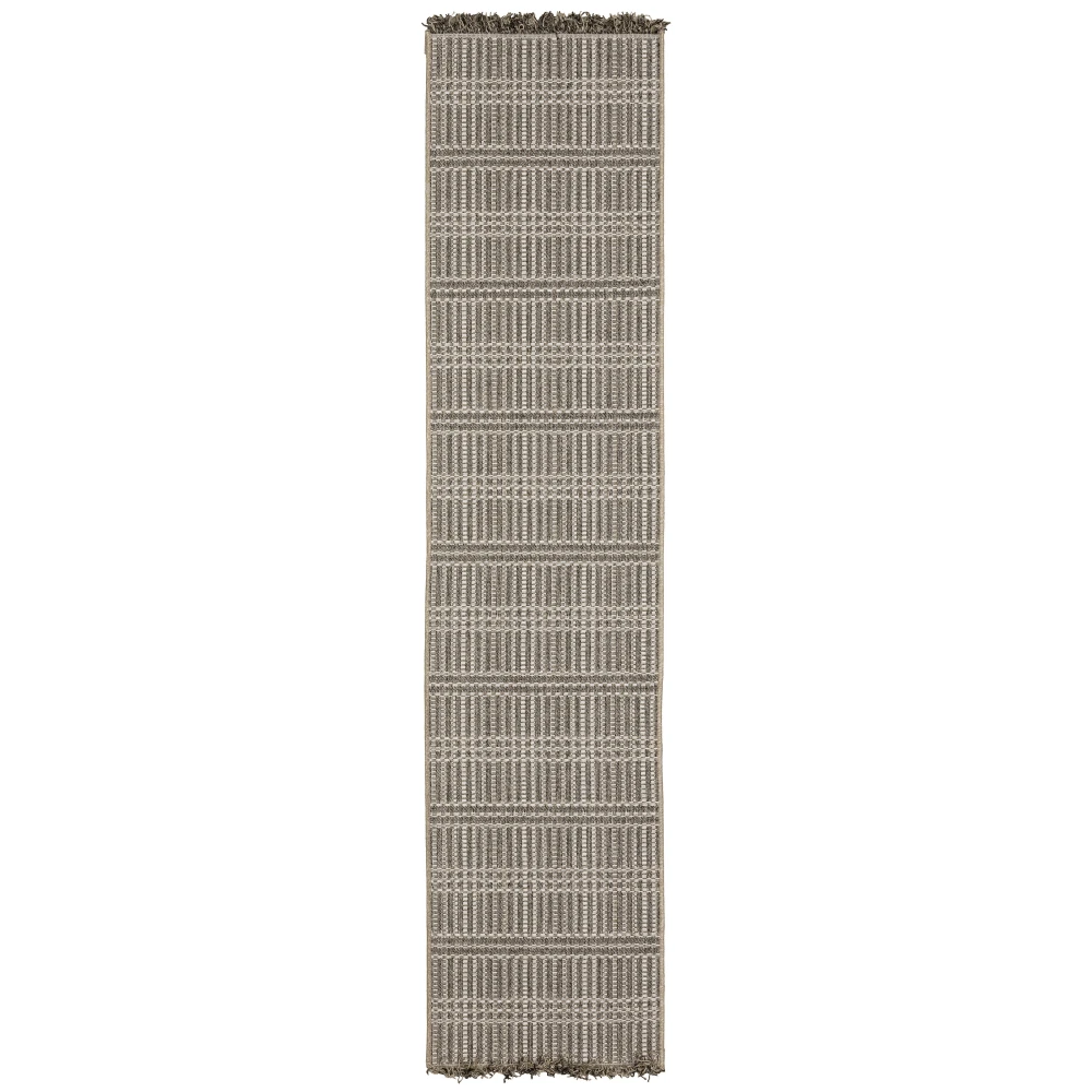 Gillian 163J4 Beige/ Black Indoor/Outdoor Area Rug - 1'10