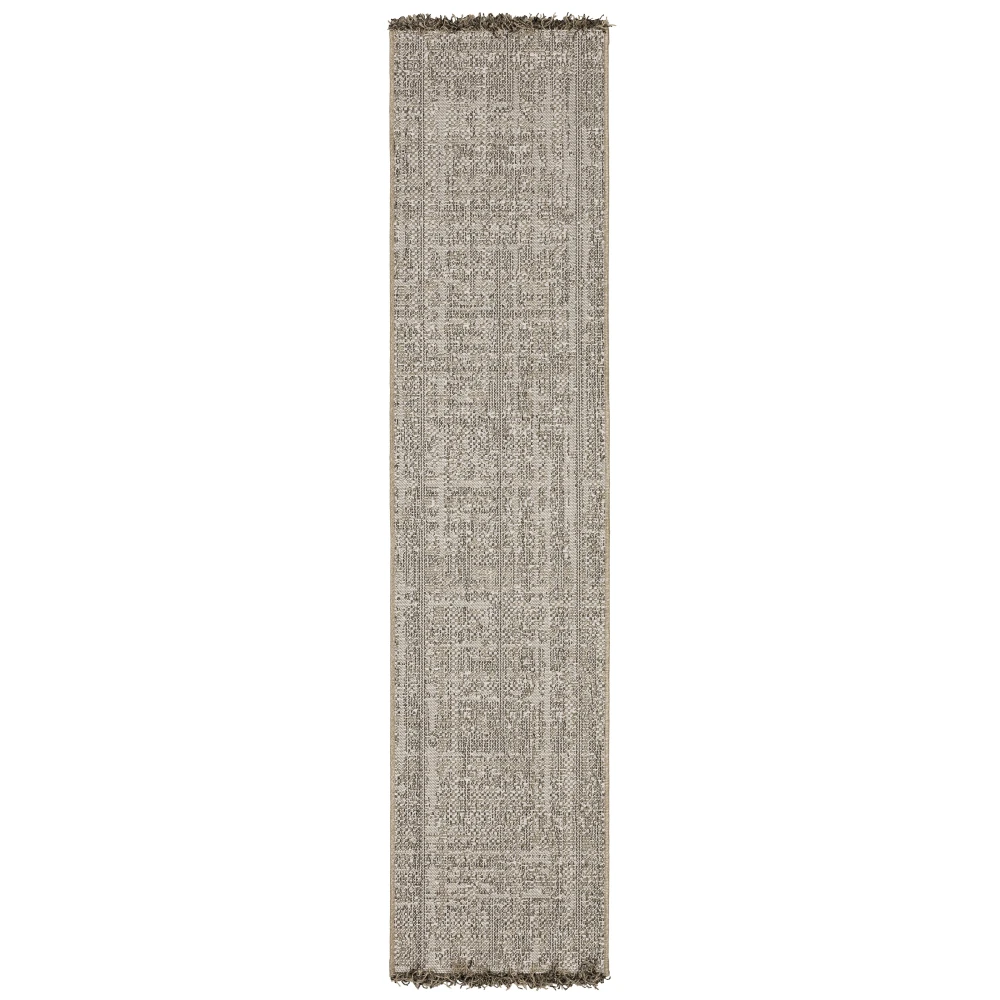 Gillian 4928H Beige/ Black Indoor/Outdoor Area Rug - 1'10