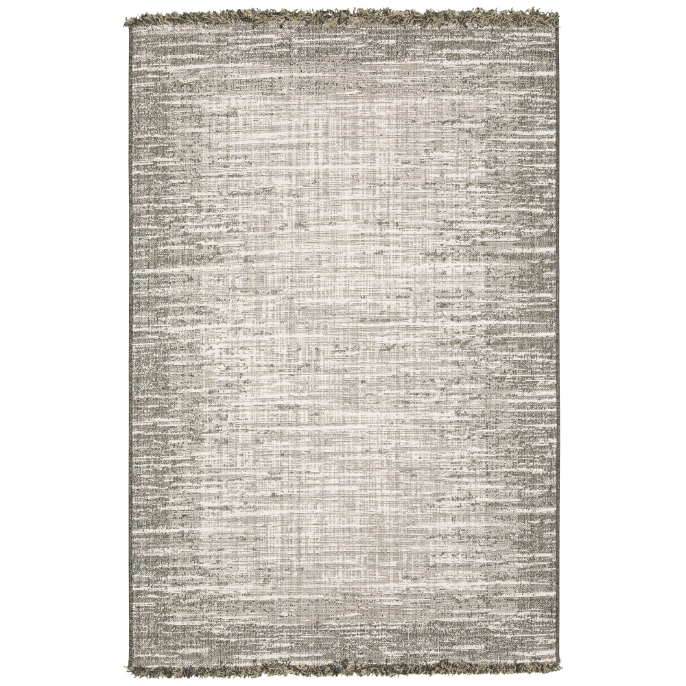 Gillian 502J4 Beige/ Black Indoor/Outdoor Area Rug - 6'7