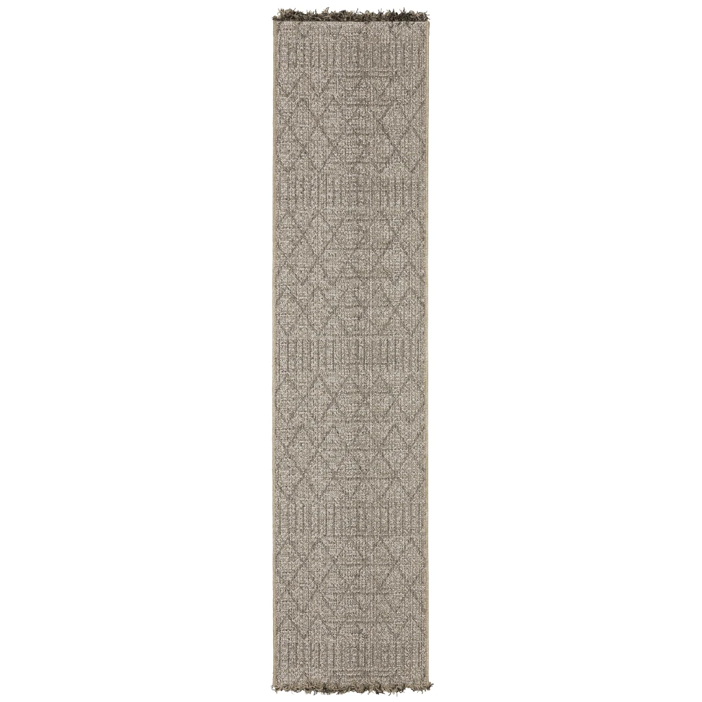 Gillian 5560J Beige/ Black Indoor/Outdoor Area Rug - 1'10