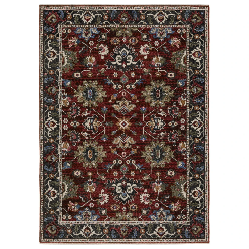 Hastings HA03V Red/ Multi Indoor Area Rug - 9'10