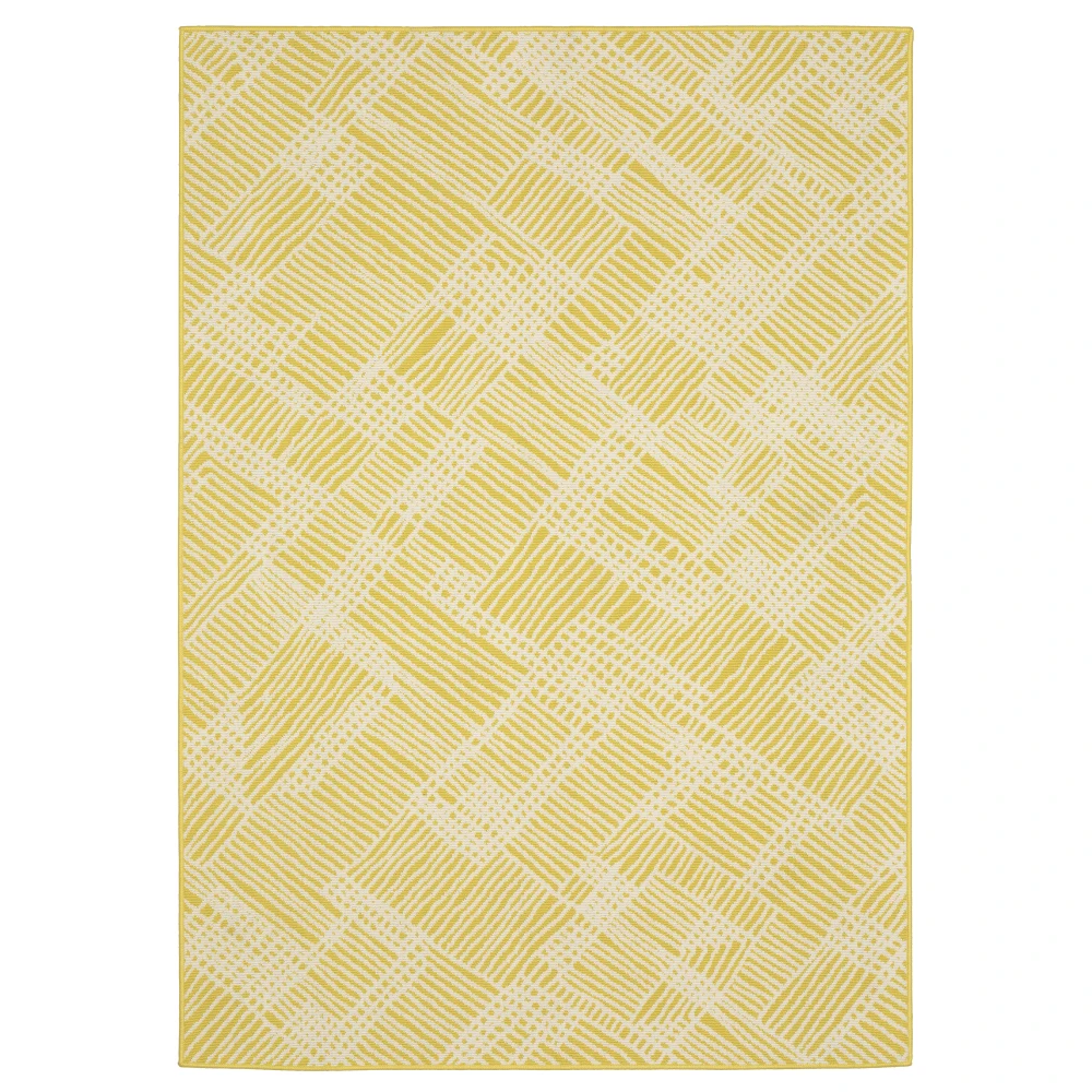 Havana HAV08 Yellow/ Ivory Indoor/Outdoor Area Rug - 6'7