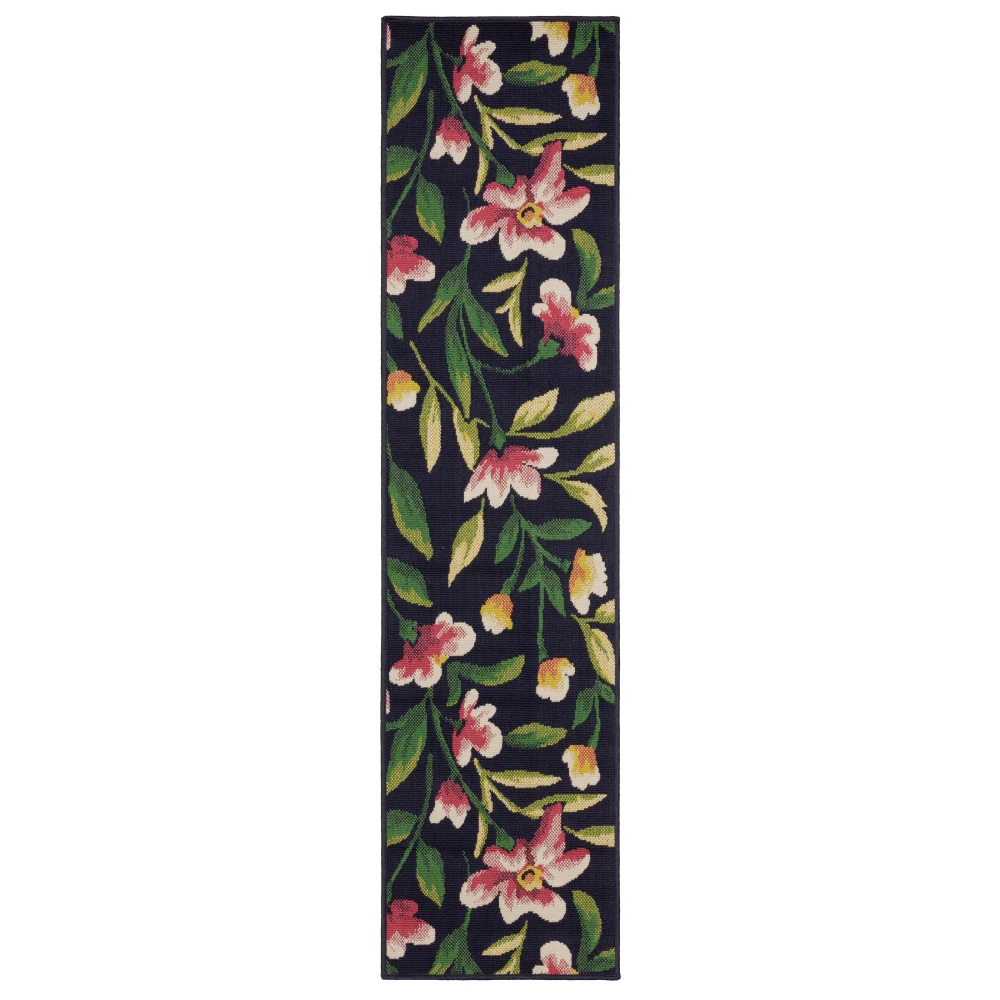 Havana HAV12 Navy/ Multi Indoor/Outdoor Area Rug - 1'10