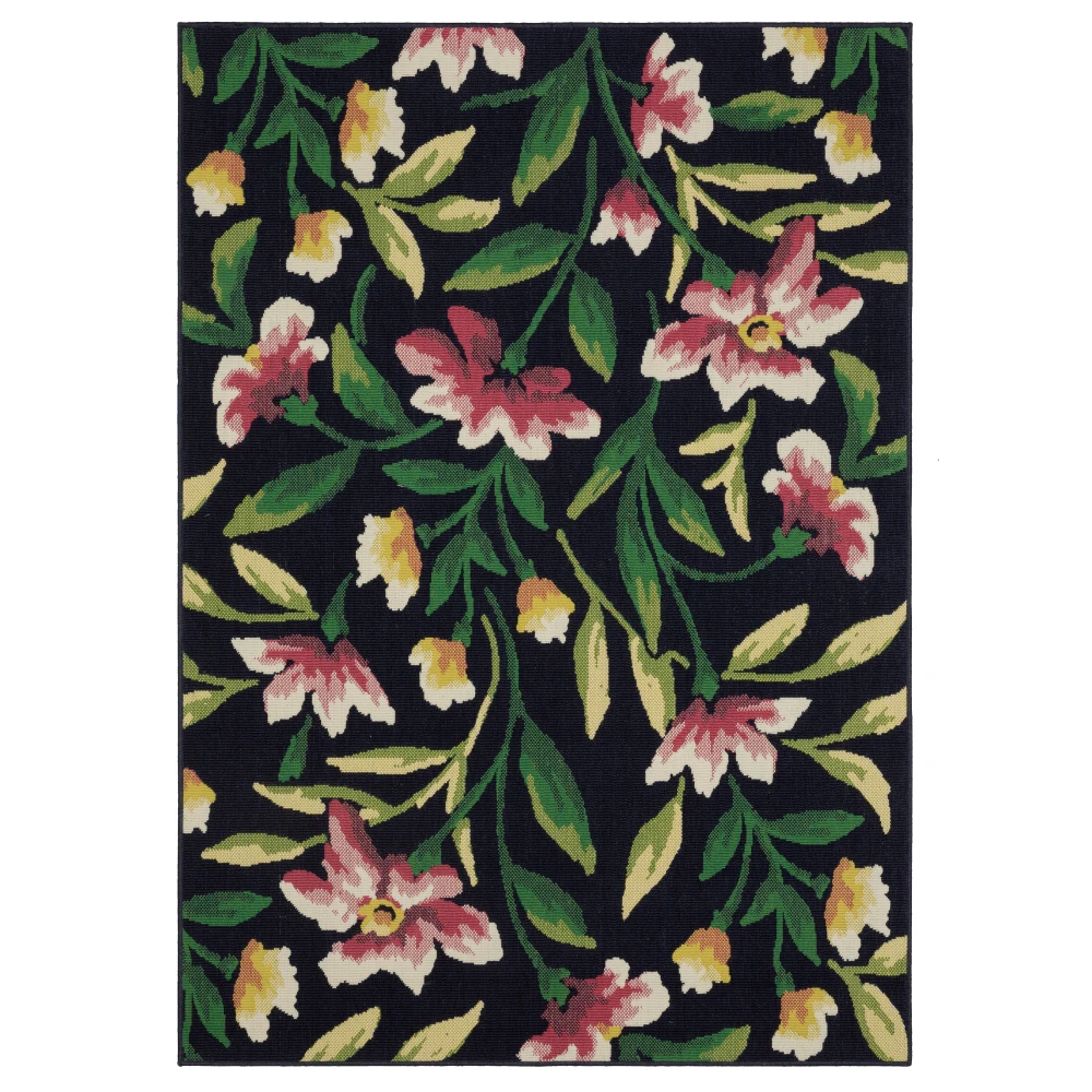Havana HAV12 Navy/ Multi Indoor/Outdoor Area Rug - 6'7