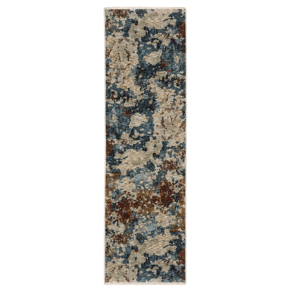 Hayden HAY01 Beige/ Multi Indoor Area Rug - 2'3