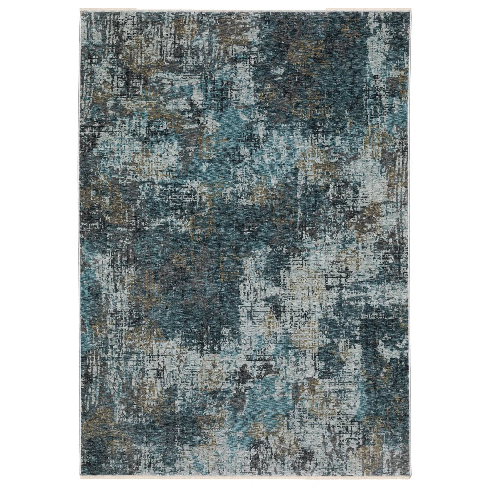 Hayden HAY03 Blue/ Grey Indoor Area Rug - 5'3