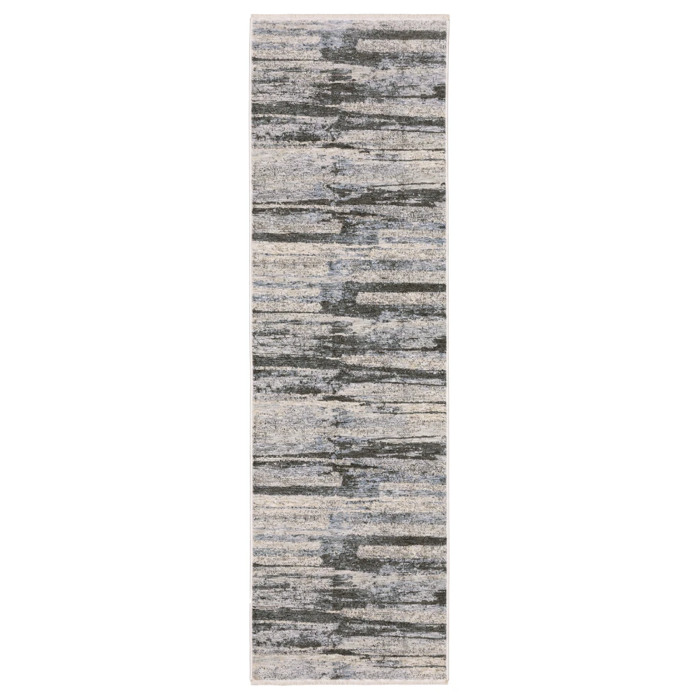 Hayden HAY07 Grey/ Ivory Indoor Area Rug - 2'3