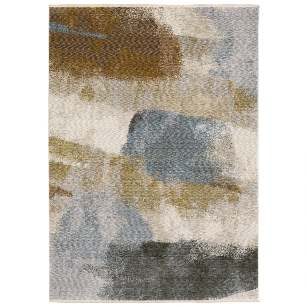 Hayden HAY09 Beige/ Rust Indoor Area Rug - 7'10