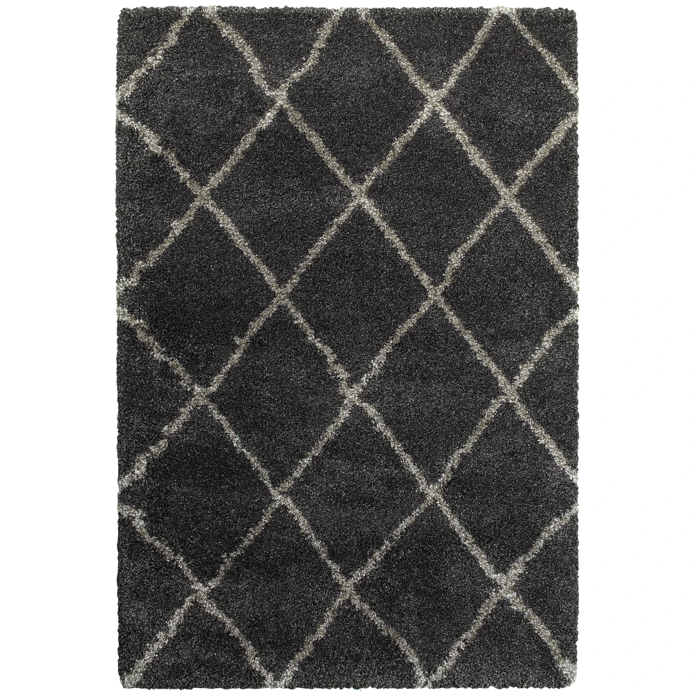 Henderson 090K1 Charcoal/ Grey Indoor Area Rug - 1'10