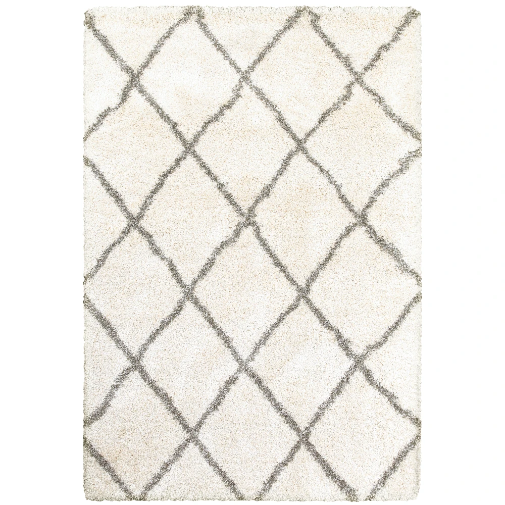 Henderson 090W9 Ivory/ Grey Indoor Area Rug - 5'3