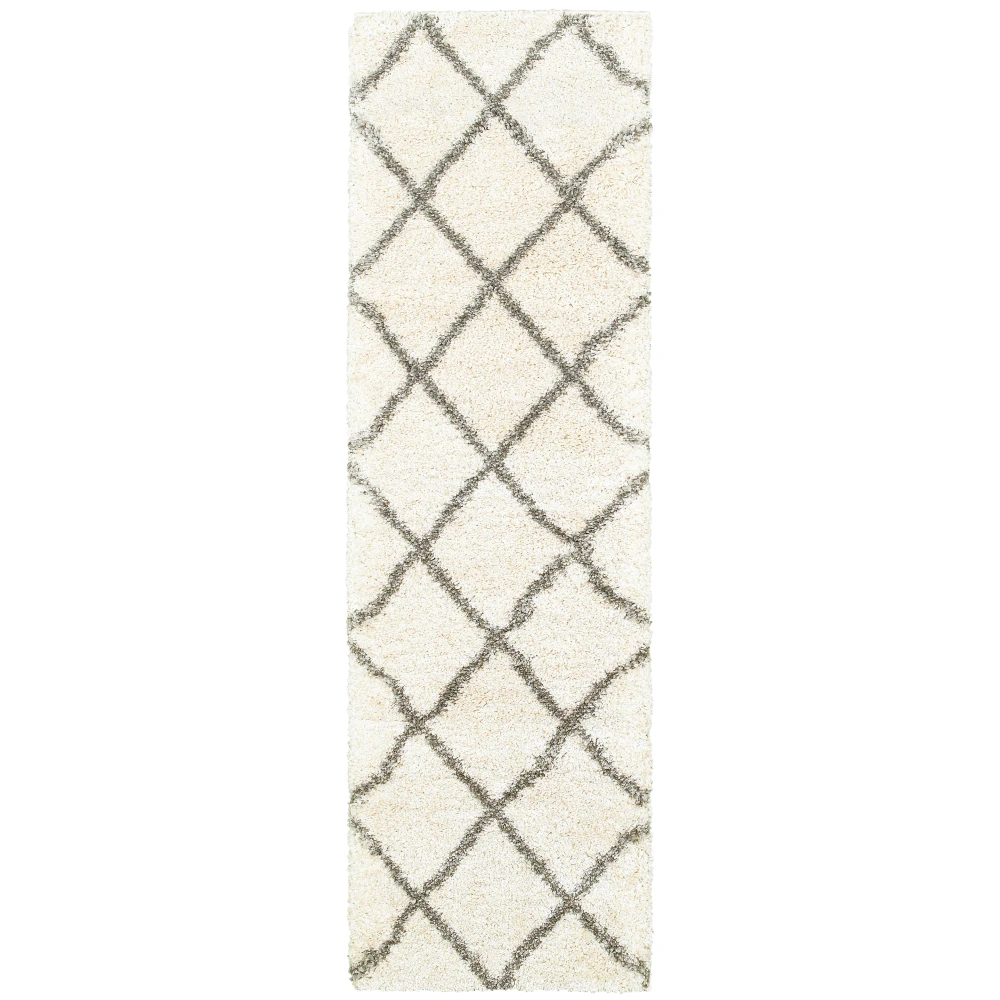 Henderson 090W9 Ivory/ Grey Indoor Area Rug - 2'3