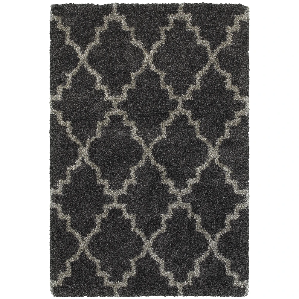 Henderson 092K1 Charcoal/ Grey Indoor Area Rug - 1'10