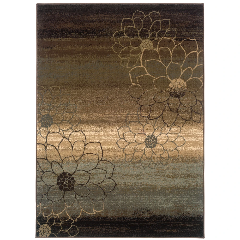 Hudson 074A1 Brown/ Beige Indoor Area Rug - 1'10