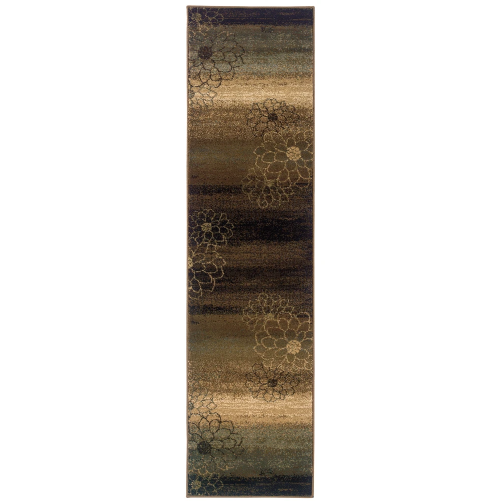 Hudson 074A1 Brown/ Beige Indoor Area Rug - 1'10