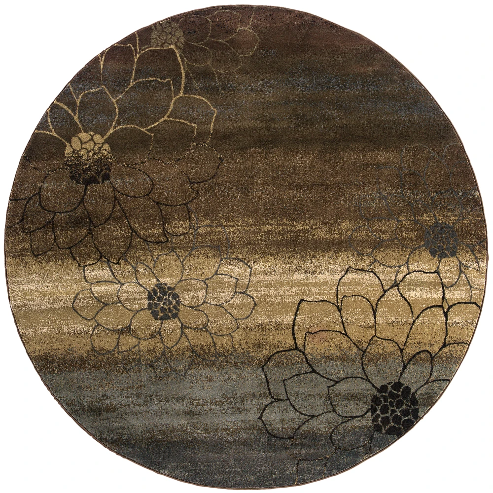 Hudson 074A1 Brown/ Beige Indoor Area Rug - 7'8